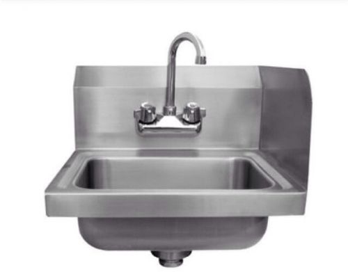 Commercial Stainless Steel Wall-Mount Hand Sink with (Right Side) Splash - NSF