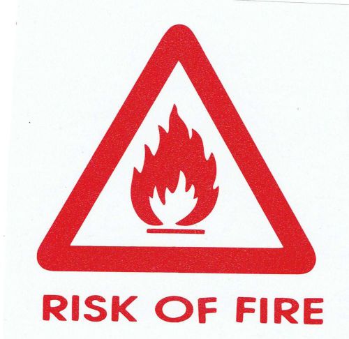 Risk of fire vinyl business sticker decal advertise dope illest trailors kdm jdm for sale