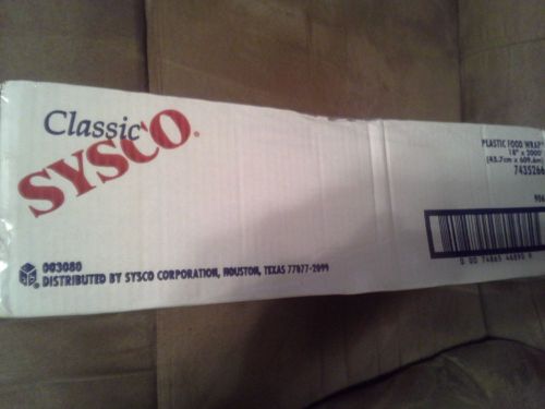 Sysco Plastic Food Wrap /  Commercial / Restaurant Size / New