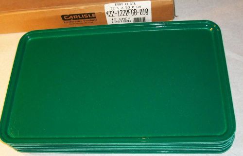 NEW CASE OF 12 CARLISLE GREEN SERVING TRAYS 21x13&#034; DOUGHNUTS/ DELI/ FOOD/ BUFFET