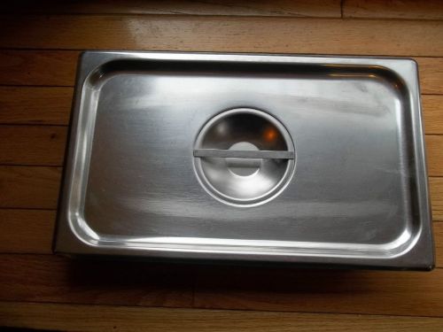 E165 5 qt polar ware steam table pan 18-8 stainless steel w/lid for sale