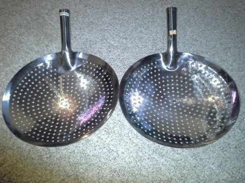 2 of Commercial Grade 11.75 Stainless Steel Cooking Frying Oil Skimmer Strainer