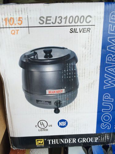Thunder Group 10 1/2 Qt Stainless Soup Warmer, Silver Color SEJ31000C NEW
