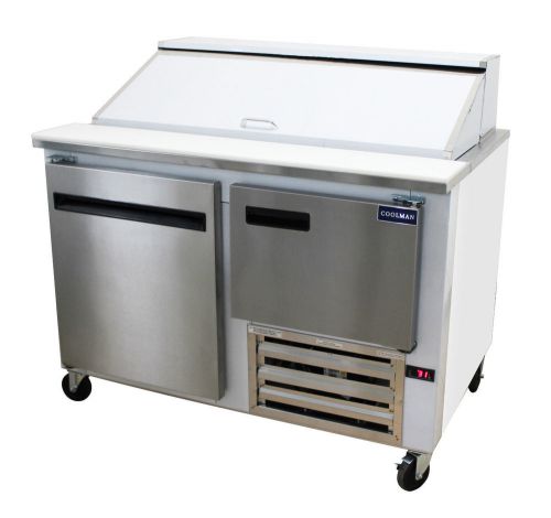 48&#034; cooltech one and half door sandwich prep table (recessed door right motor) for sale