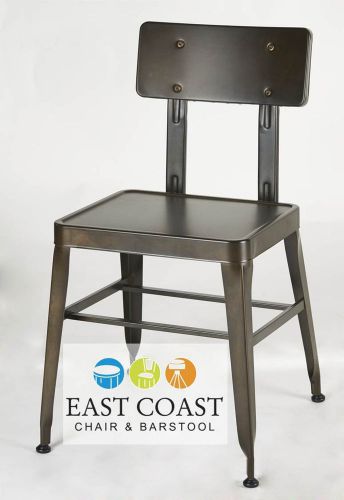New Simon Steel Cafe Chair with Antique Rust Finish