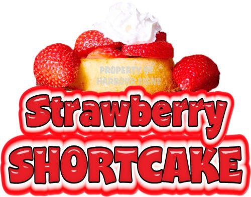 Strawberry Shortcake 36&#034; Decal Food Truck Concession Restaurant  Bakery Menu