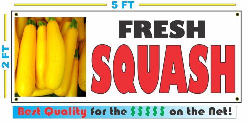 Full Color FRESH SQUASH BANNER Sign NEW XL Larger Size Summer Yellow
