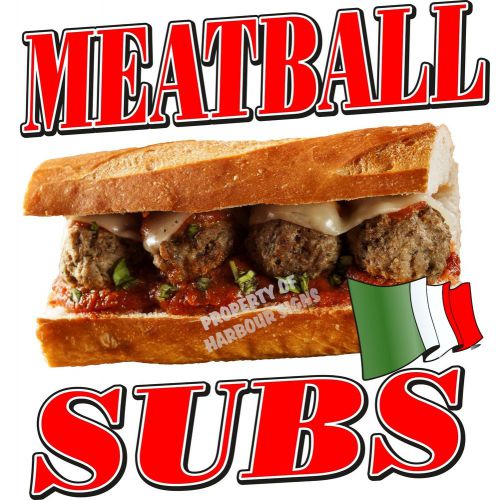 Meatball Subs Decal 14&#034; Concession Food Truck Restaurant Vinyl Menu Sign Sticker