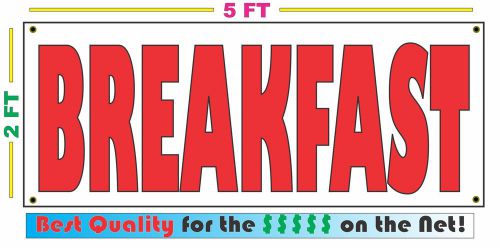 BREAKFAST BANNER Sign NEW Larger Size Best Quality for the $$$