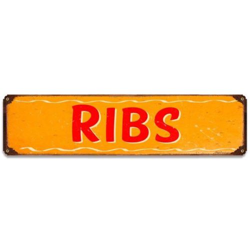 Restaurant Callout Ribs Steel Sign