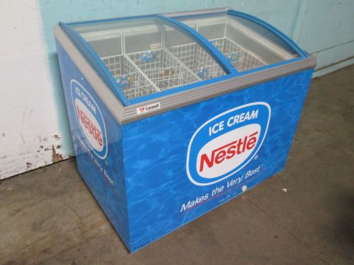 &#034;caravell&#034;heavy duty commercial glass top novelty ice-cream freezer merchandiser for sale