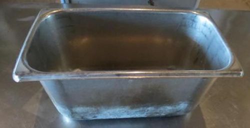 2 lot - 6x12 stainless steel 1/3 size 6&#034; steam table pan buffet salad bar third for sale