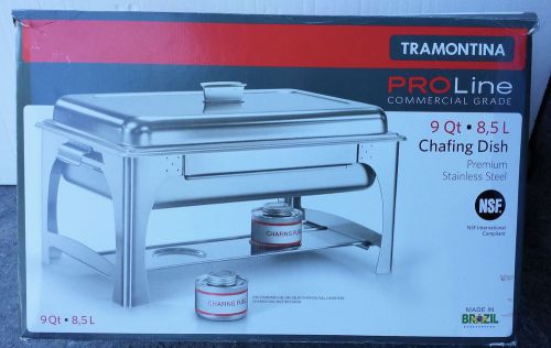 Tramontina pro line 9 quart stainless professional chafing dish euc! for sale