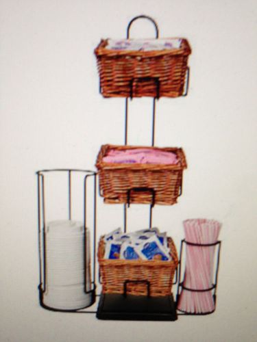 Mobile Merchandisers 3 Basket Counter Display / New SUGAR, STRAW HOLDER