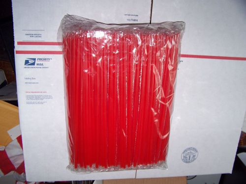 300 Drinking Straw 12&#034; X Long RED Individually Wrapped LOOK FREE SHIP 100 X 3