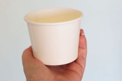 12 ounce White Ice Cream Cup | 25 Ct