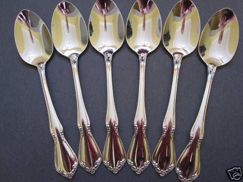 6 GENIUNE ONEIDA CHATEAU TEASPOONS NEW 18/8 STAINLESS FREE SHIPPING USA ONLY