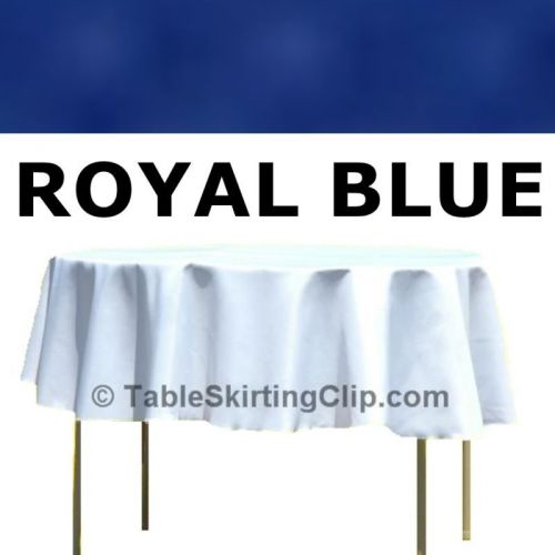 *clearance - huge discount* 120&#034; round tablecloths - royal blue - free shipping! for sale