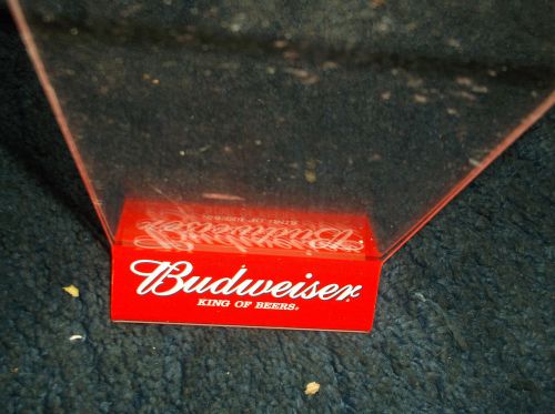 LOT OF 22 NEW TABLE TOP MENU HOLDERS ACRYLIC BUDWEISER FOR BAR OR RESTAURANT