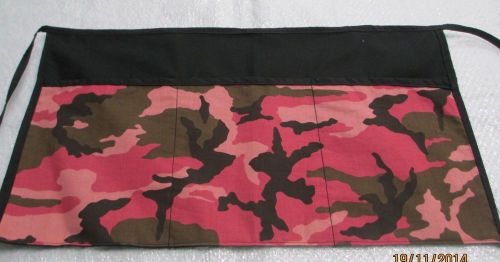 Waiter/waitress Server Waist Apron, PINK CAMO