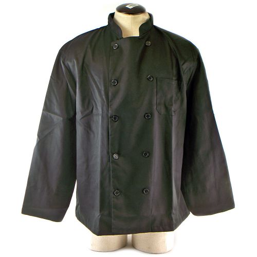 Kng xl unisex long sleeve black chef jacket 1052 for sale