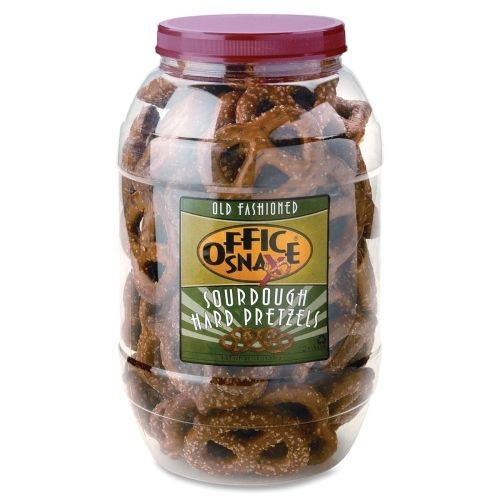 OFX00084 Giant Sourdough Pretzels Twist, Hard/Salted, 40 oz. Tub, GN