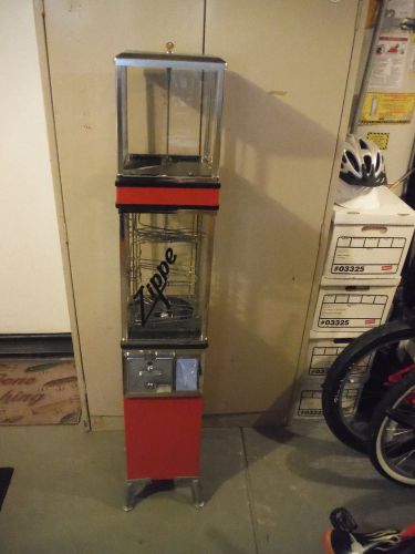Zipper Gumball Bulk Vending Machine Vends 1&#034; Balls, Toys, etc Victor 77 Vintage