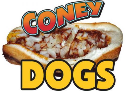 Coney Island Hot Dogs Cart Food Concession Decal 12&#034;