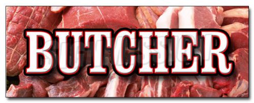 24&#034; BUTCHER DECAL sticker shop meat quality usda beef pork poultry