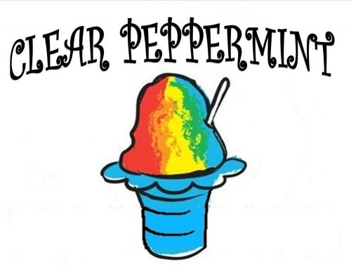 CLEAR PEPPERMINT SYRUP MIX SHAVED ICE / SNOW CONE Flavor GALLON CONCENTRATE #1