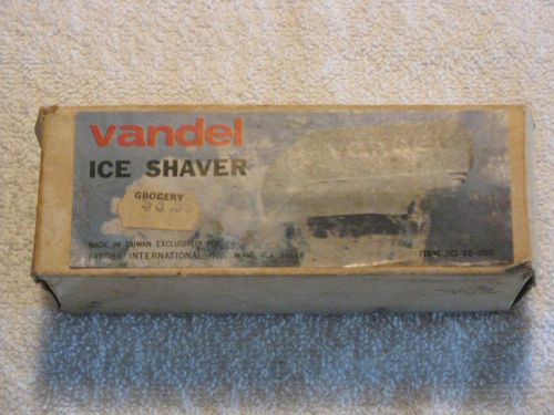 Old Vtg Antique Ice Shaver VANDEL W/BOX