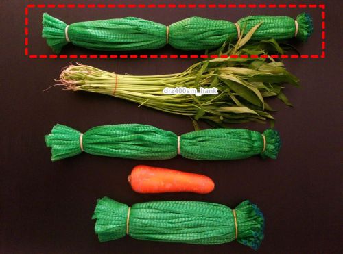 100pc 21.3&#034; 54cm green poly mesh bags for cucumber chinese radish garlic chives for sale