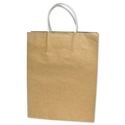 Consolidated Stamp Premium Large Brown Paper Shopping Bag. Sold as Case of 50