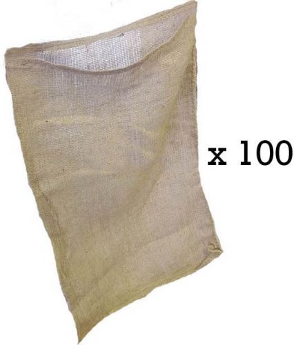 100 18x30 burlap bags, burlap sacks, potato sack race bags, sandbags, gunny sack for sale