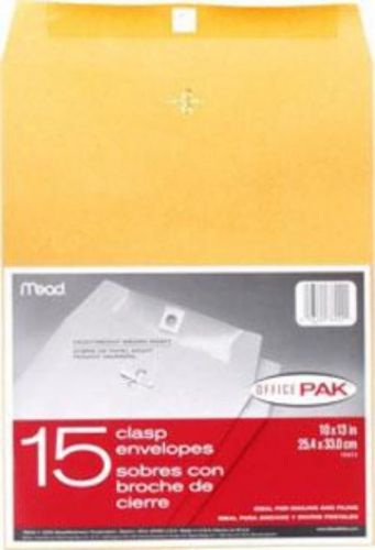 Mead clasp envelopes 10&#039;&#039; x 13&#039;&#039; 15 count for sale