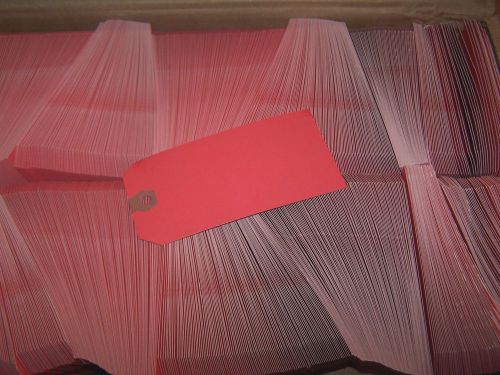 Avery 12345 Colored Shipping Tag, No 5, Plain, 4-3/4&#034;x2-3/8&#034;, 1000/BX, Red