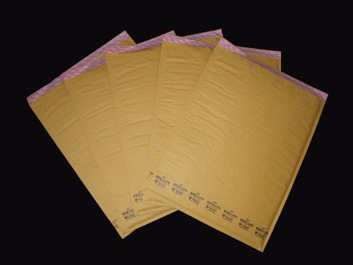 Five (5) Eco-Lite Kraft Bubble Mailer Large Padded Envelopes #7 14.5&#034; x 19.5&#034;