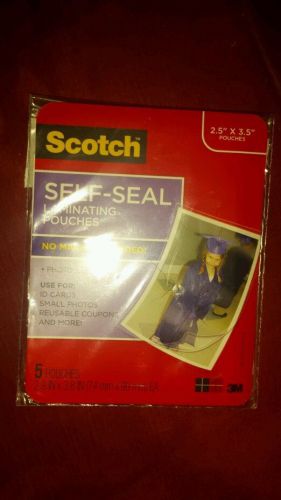 Scotch Self-Seal Laminating Pouches, 2.9&#034; x 3.8&#034;, Glossy, 5/Pack (PL903G)