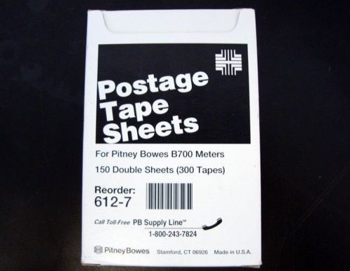 Genuine Pitney Bowes 612-7 Postage Double Tape Sheets for B700