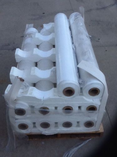 (1) roll white machine film pallet wrap stretch film 70&#034; x 5000&#039; 80 gauge for sale