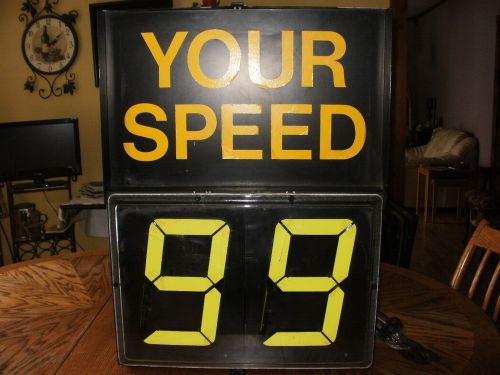 Vintage Radar Detector Speed Sign Electric Traffic Sign SPEED garage man cave