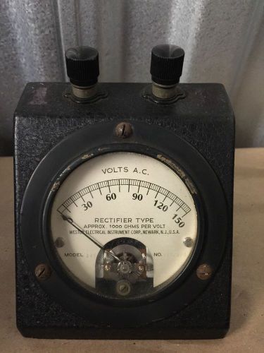 Weston Electrical Instrument AC Volt Meter Model 301, 0-150 Volts Rectifier Type