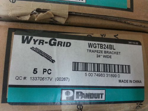 Panduit Wyr-Grid 24&#034; Trapeze bracket WGTB24BL box of 5