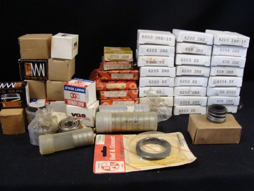 Huge lot of bearings and shaft seals for your business or hobby.  Estate find