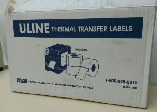 Box of Uline Thermal Transfer Labels 3x5 U- Line Printer Labels 3 x 5 s-6254