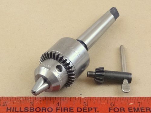 Very nice mt2 jacobs multicraft lathe tailstock drill chuck cap 1/2&#034; &amp; key for sale