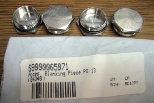 Harting 09000005071 Blanking Piece PG 13.5 w/ O-ring (Lot of 4)