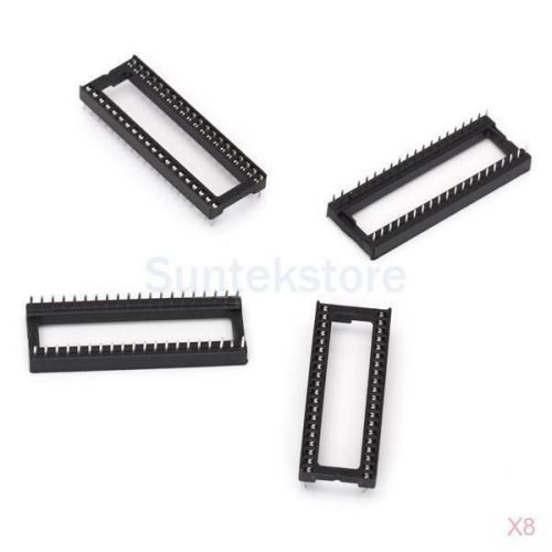 8x 5pcs 40 pin 2.54 mm pitch dip ic sockets adaptor solder type high quality for sale
