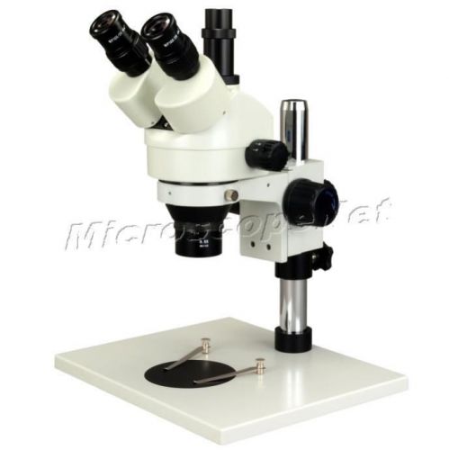 High power 3.5x-90x zoom trinocular stereo microscope+0.5x auxiliary objective for sale