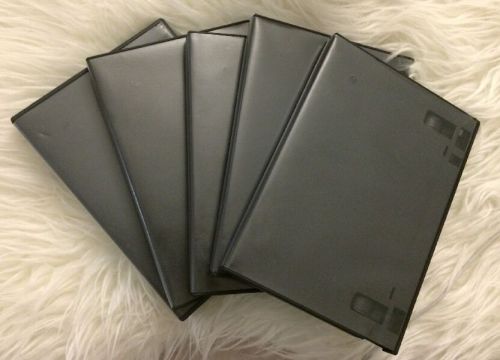 5 Standard Blockbuster Black DVD Cases